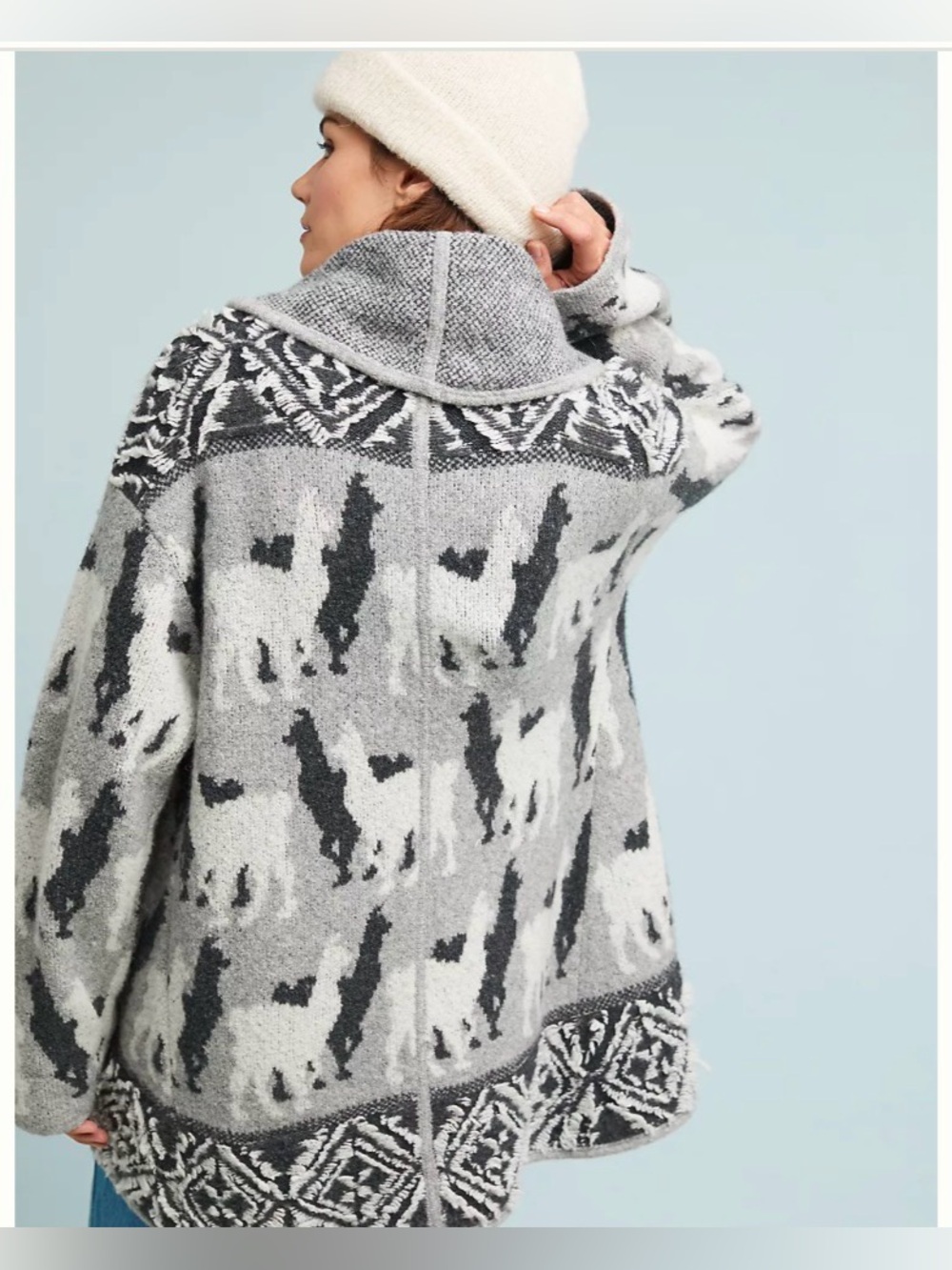 Anthropologie- Akemi + Kim- Size S- Llama Knit Alpaca/Wool Blend Cardigan